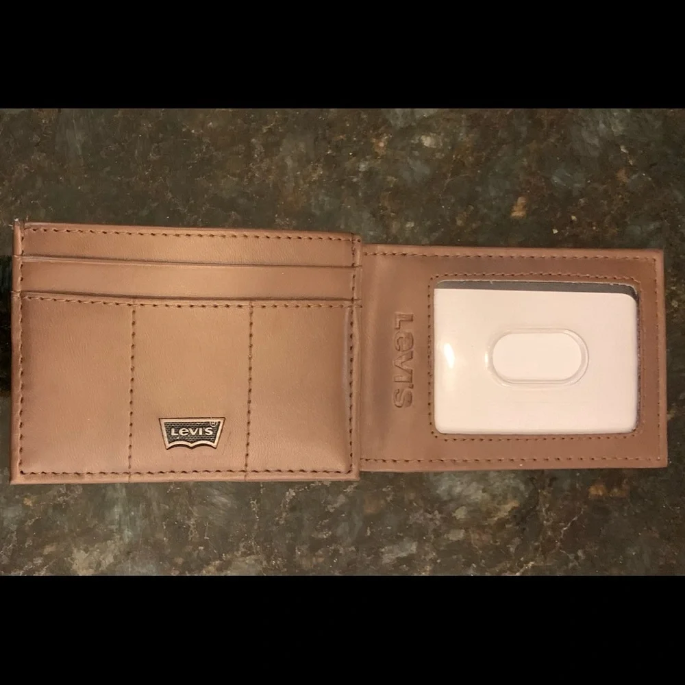 Levi’s Mens Small Magnetic Wallet, Brown, Brown Not Tan, NWOT, Never Used - Picture 6 of 11